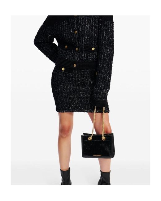 Karl Lagerfeld Black Small K/Skuare Tote Bag