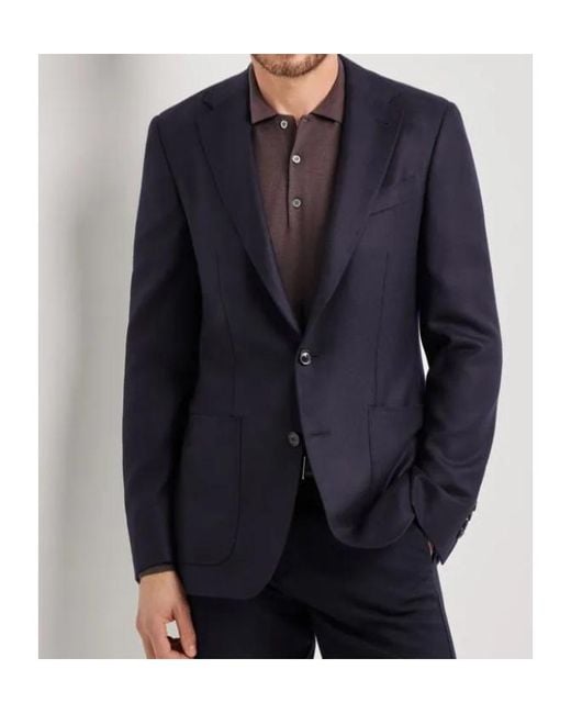 Canali Blue Kei Suit Jacket for men