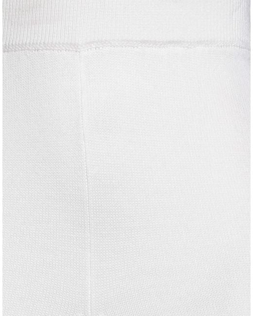 Max Mara White Loose Solid Wool Pants