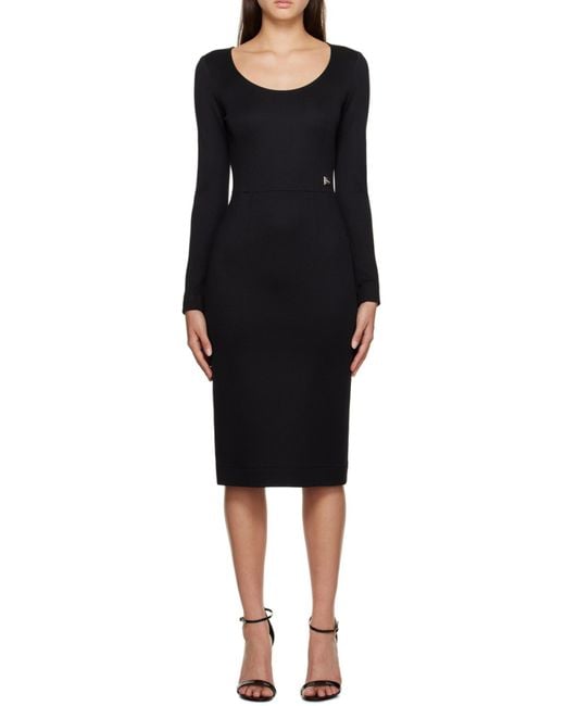 Dolce & Gabbana Black Dg Logo Midi Dress