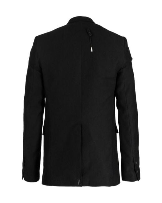 Boris Bidjan Saberi Black Shawl-Lapels Single-Breasted Blazer for men