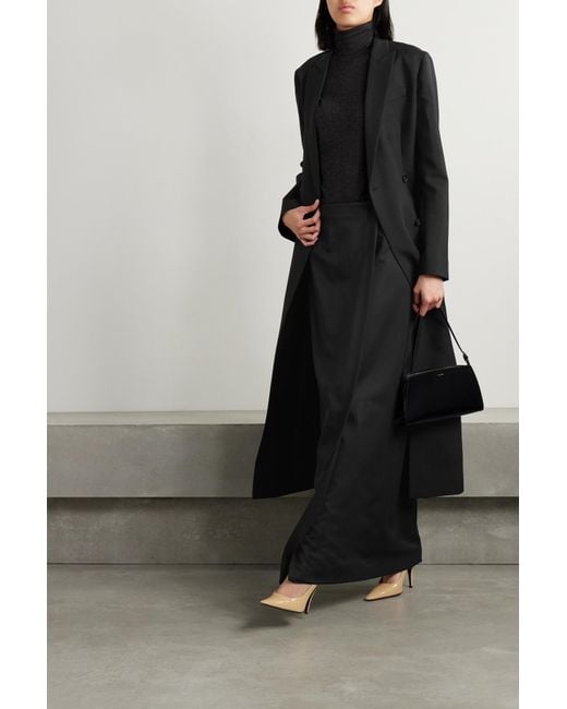 Brioni Black Wrap Maxi Skirt