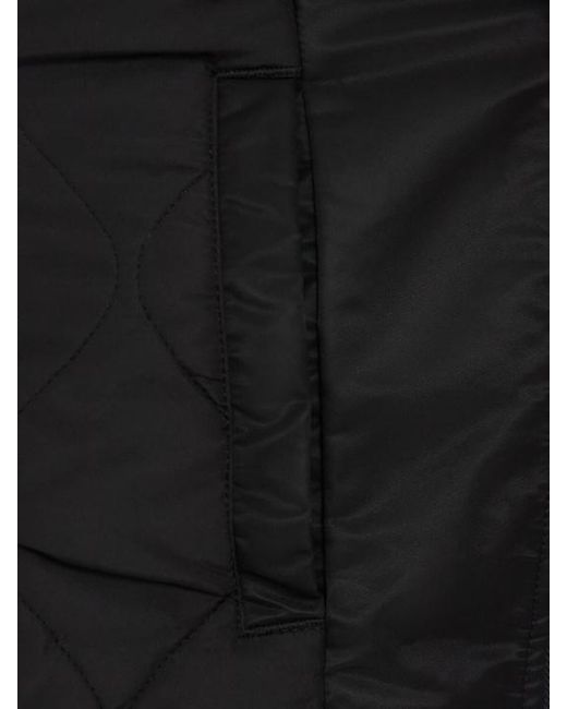 Entire studios Black Hooded Broad Bomber Jacket for men
