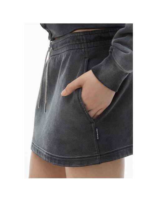 Alexander Wang Black Terry Mini Skirt