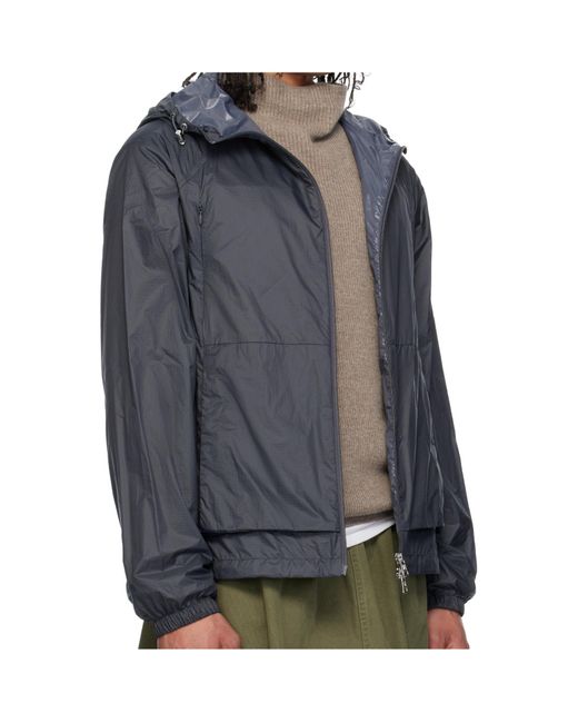 Moncler Blue Lamo Hooded Jacket for men