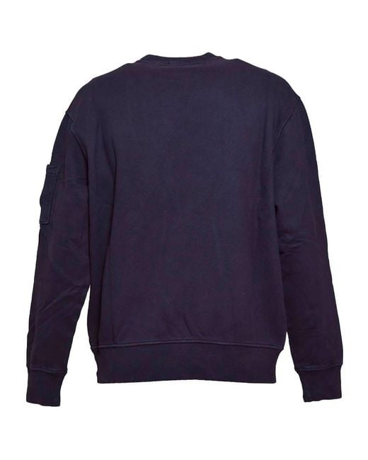 C P Company Blue Logo Patch Sweatshirt for men