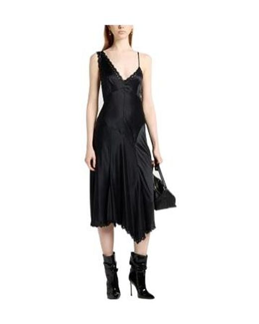 Isabel Marant Black Sleeveless Satin Dress