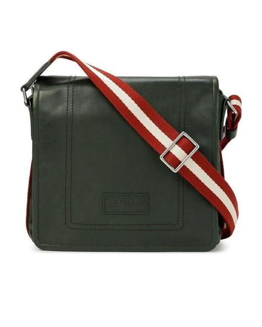 Bally Green Logo Shoulder Bag