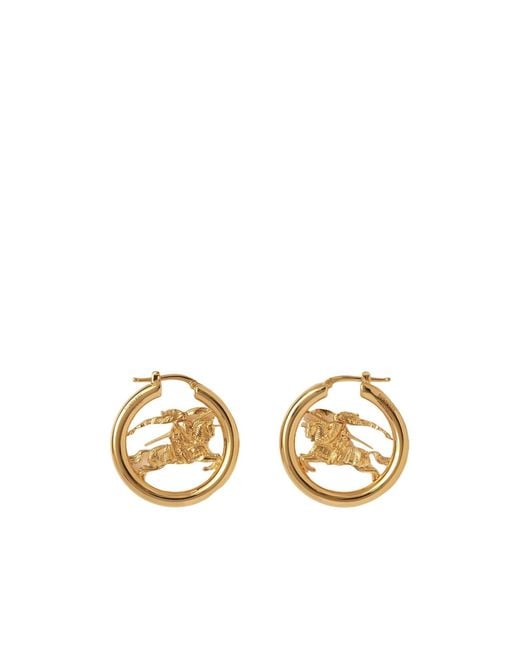 Burberry Metallic Ekd Hoop Earrings