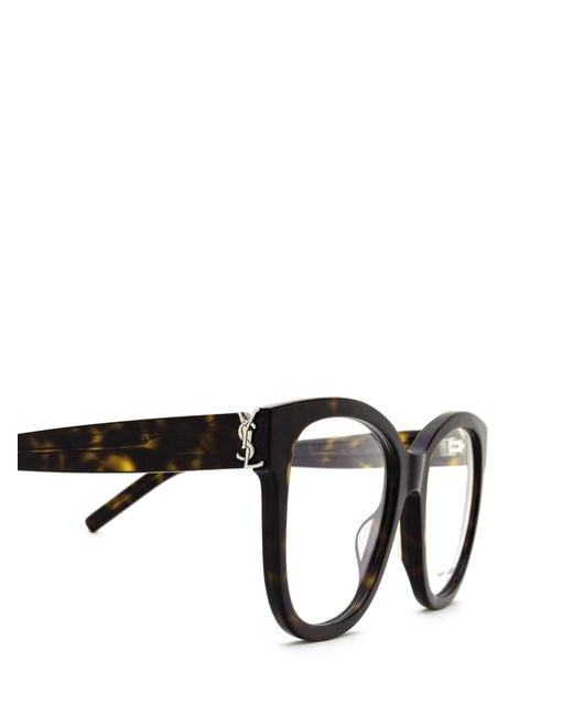 Saint Laurent Black Eyewear Square Frame Glasses
