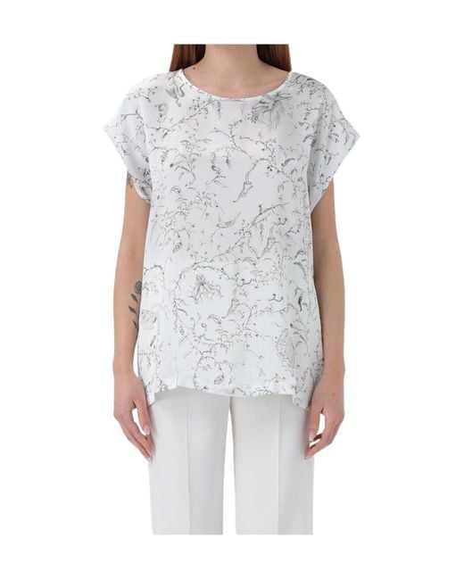 Fabiana Filippi Gray Printed Top