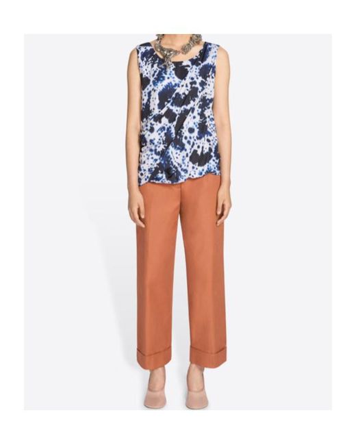 Dries Van Noten Orange Cotton Trousers