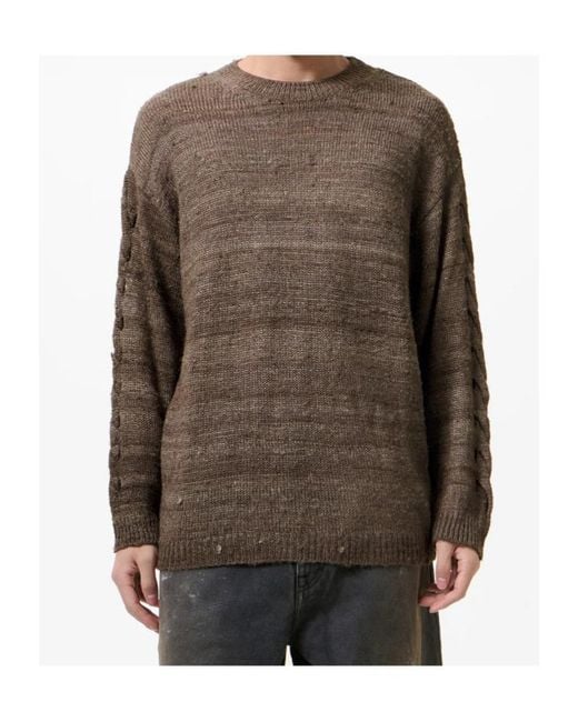 Our Legacy Brown Textured Silk Knitted Sweater for men