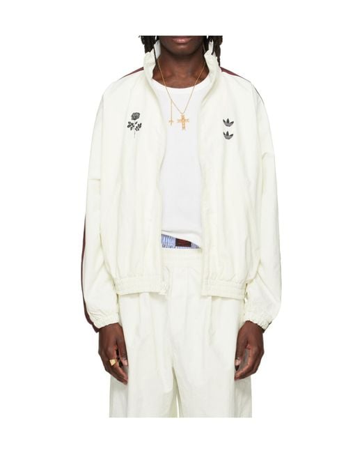 Willy Chavarria White X Adidas Originals Woven Long-Sleeve Casual Jacket for men