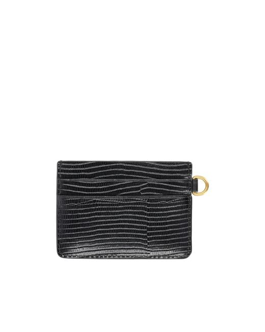 Isabel Marant Black Oskan Embossed Card Holder