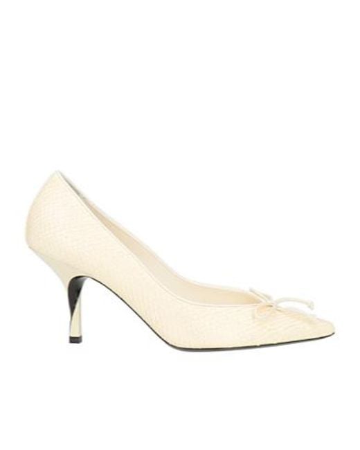 Jacquemus White Snake Print High Heels