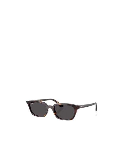 Ray-Ban White Zaya Rectangle-Frame Sunglasses for men