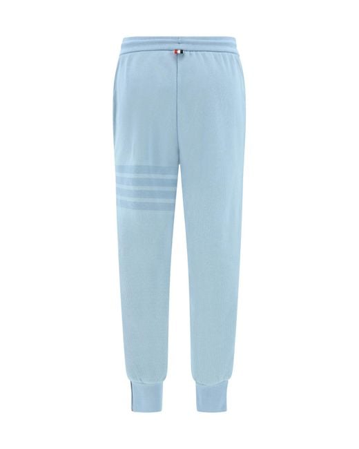 Thom Browne Blue 4-Bar Drawstring Track Pants