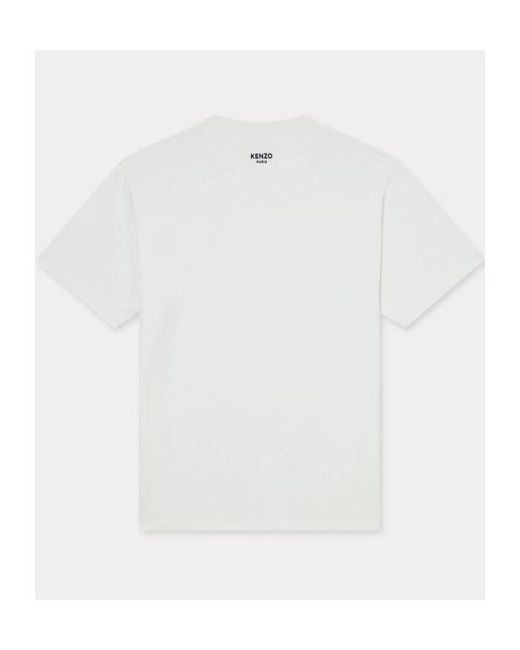 KENZO White Pop-Embroidered T-Shirt for men