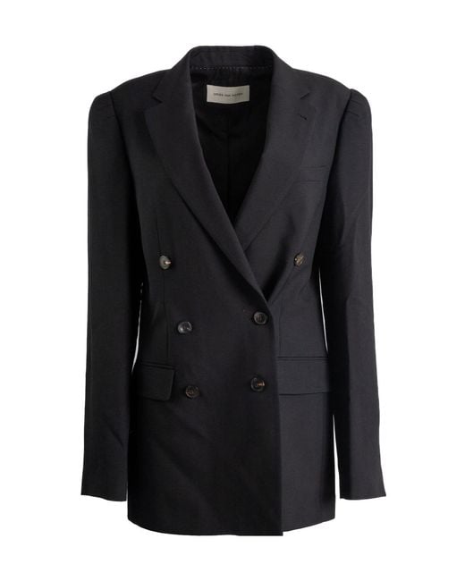 Dries Van Noten Black Long-Sleeved Suit Jacket