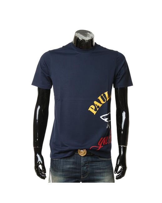 Paul & Shark Blue Logo Logo Short-Sleeved T-Shirt for men