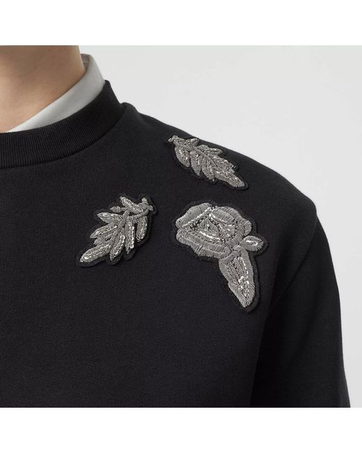 Burberry Black And Silk Pattern Sweater