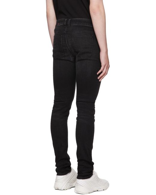 DIESEL Blue Faded Straight-Leg Jeans for men
