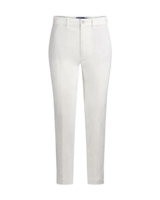 Polo Ralph Lauren White Button-Fastening Trousers