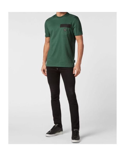 Philipp Plein Green Short-Sleeved T-Shirt for men