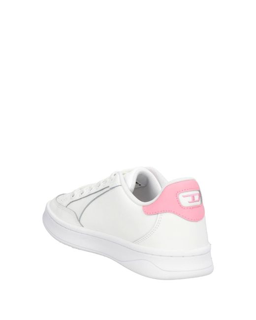 DIESEL White Low-Top Sneakers