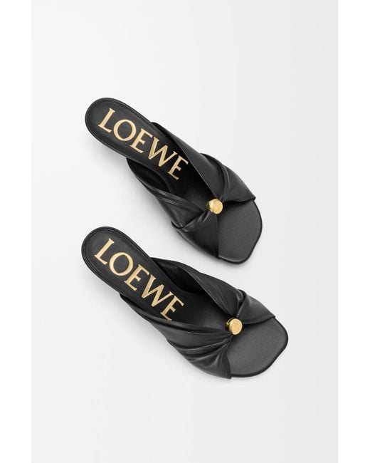 Loewe Black Slip On Heeled Sandals