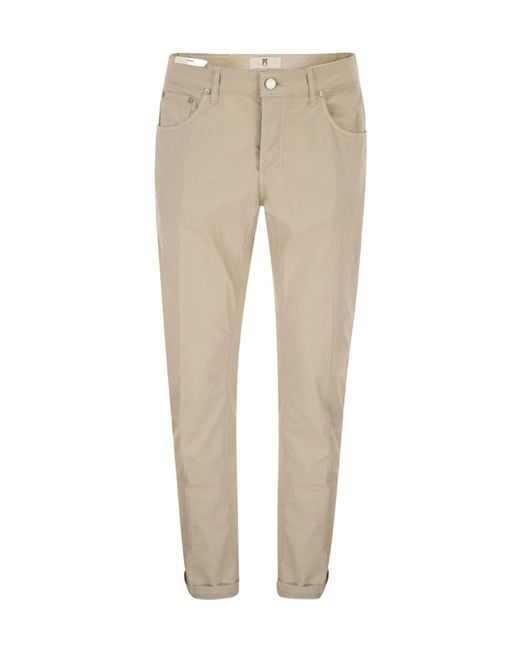 Pt Pantaloni Natural Pt Torino Five-Pocket Slim Pants for men