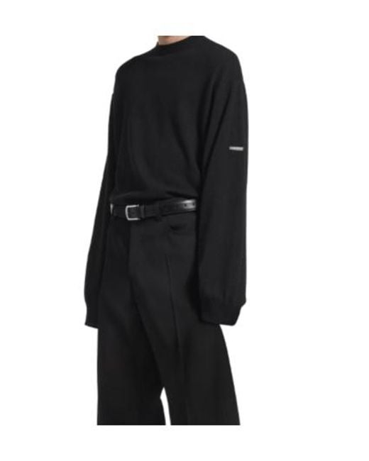 Balenciaga Black Crewneck Sweater for men