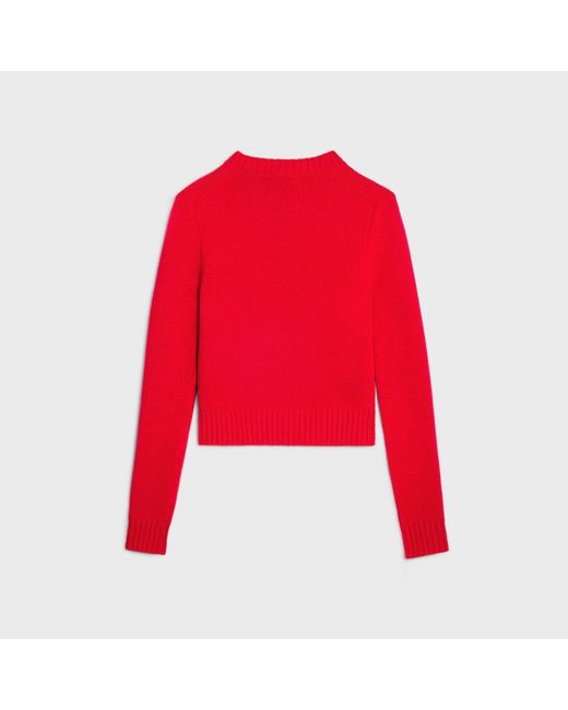 Céline Red Crewneck Sweater