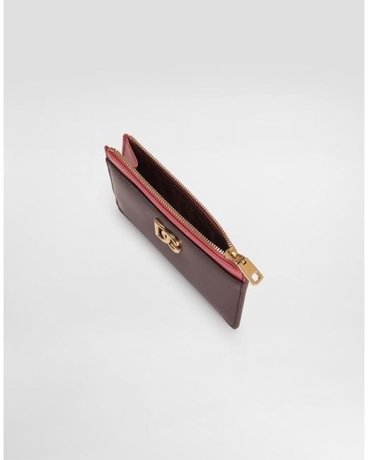Dolce & Gabbana Purple Dg-Plaque Cardholder