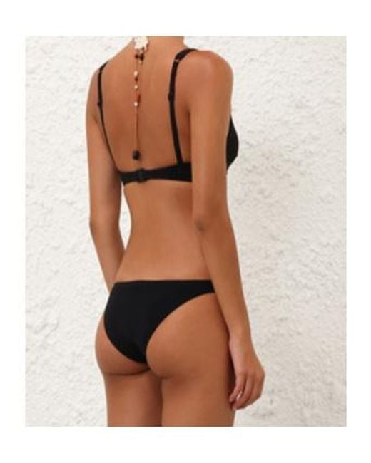 Zimmermann Black Rhiannon Wire Front Bikini