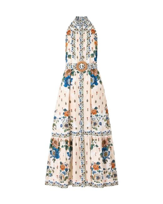 Borgo De Nor White Vintage Floral Dress