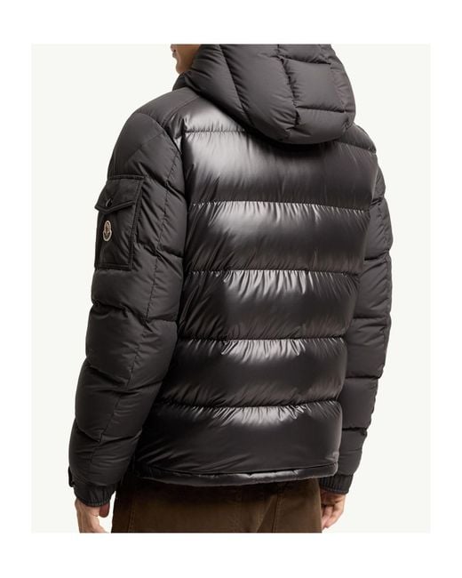 Moncler Black Maya Hooded Short Down Jacket for men