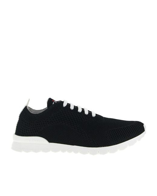 Kiton Black Lace-Up Sneakers for men