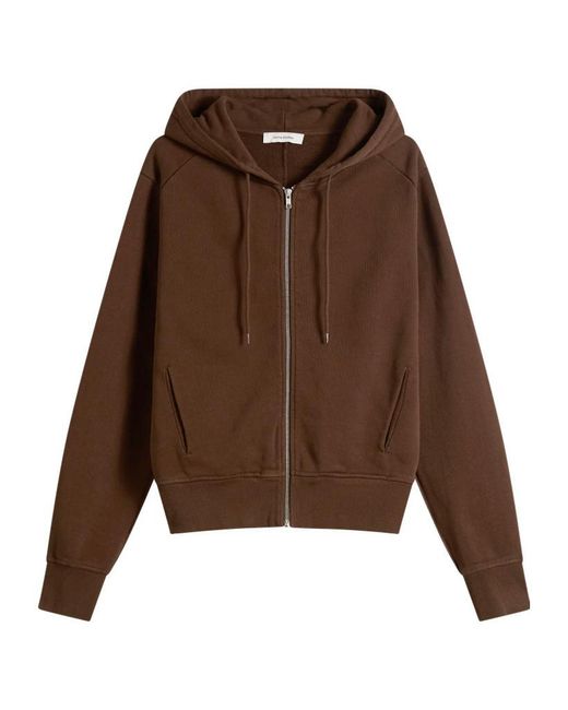 Entire studios Brown Drawstring Hooded Sweatshirt