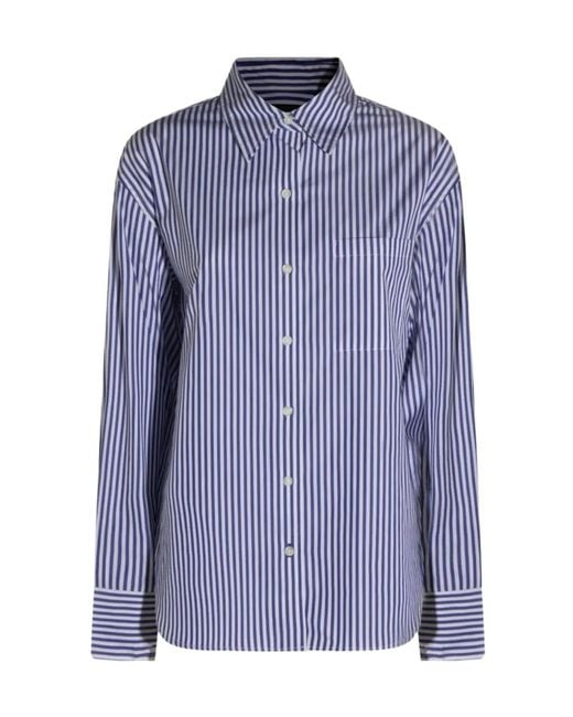 Rag & Bone Blue Striped Button-Up Shirt