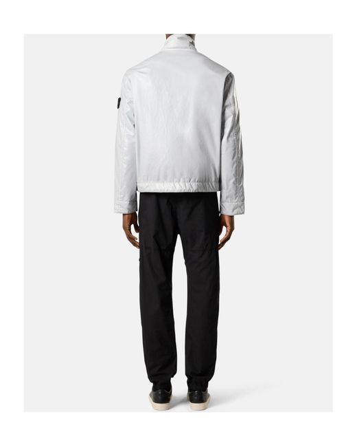 Stone Island White Compass-Badge Jacket for men