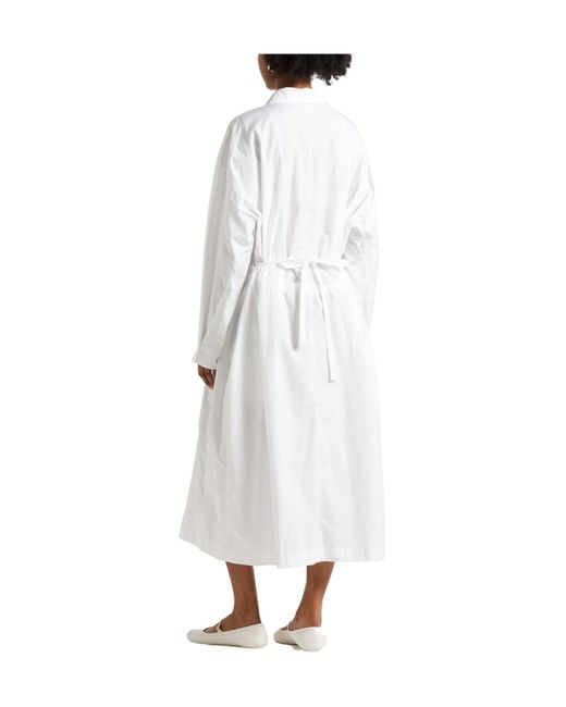 Marni White Solid-Color Seersucker Dress