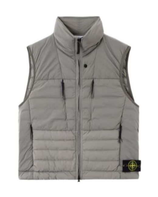 Stone Island Gray Seamless Gilet for men