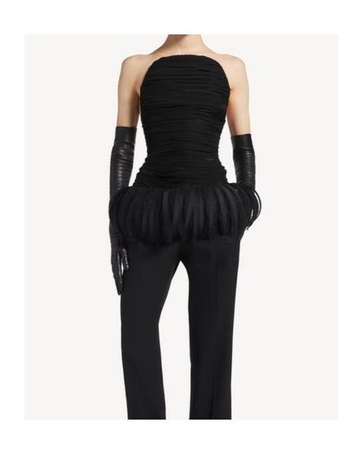 Balenciaga Black Fitted Bustier Top