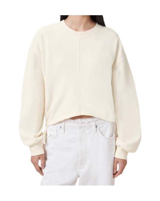 AllSaints White Drawstring-Detail Sweatshirt
