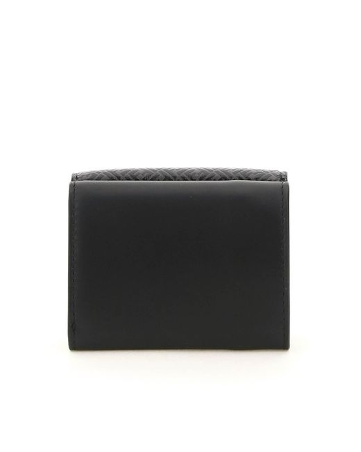 Fendi Gray Logo Detailed Tri-Fold Wallet for men