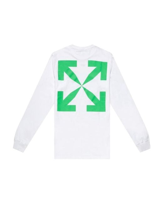 Off-White c/o Virgil Abloh Green Graphic-Print Cotton T-Shirt for men