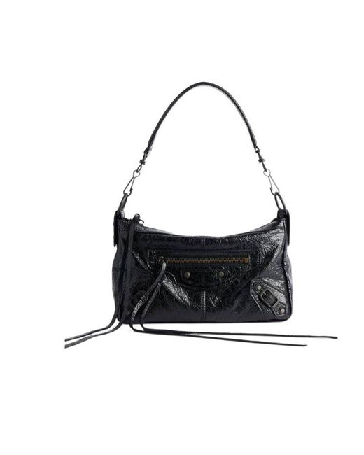 Balenciaga Black Le City Moto Mini Shoulder Bag