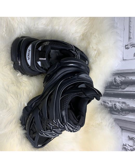 Balenciaga Black Track Lace-Up Sneakers for men